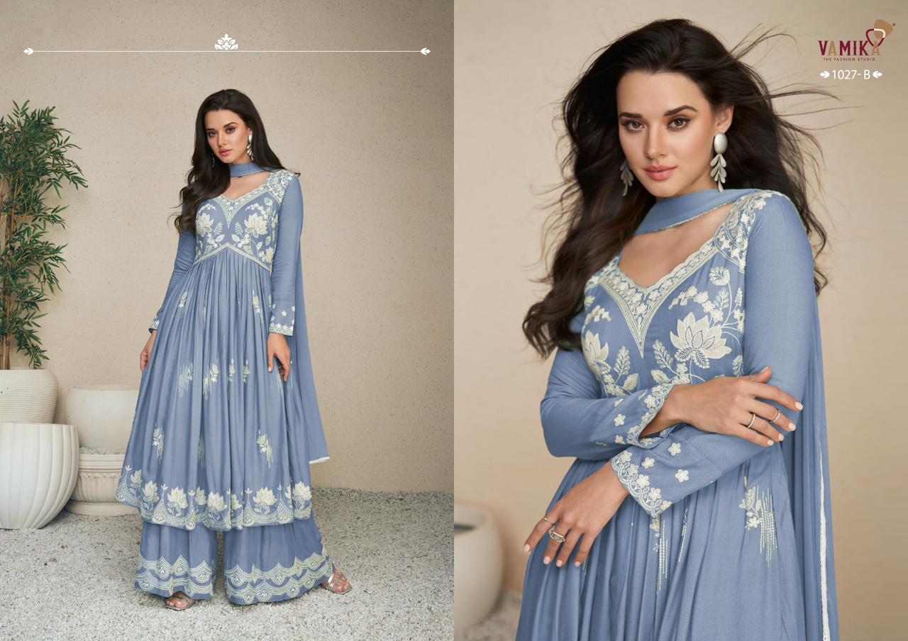 Lakhnavi Vol 5 Light Color By Vamika Designer Suit Catalog